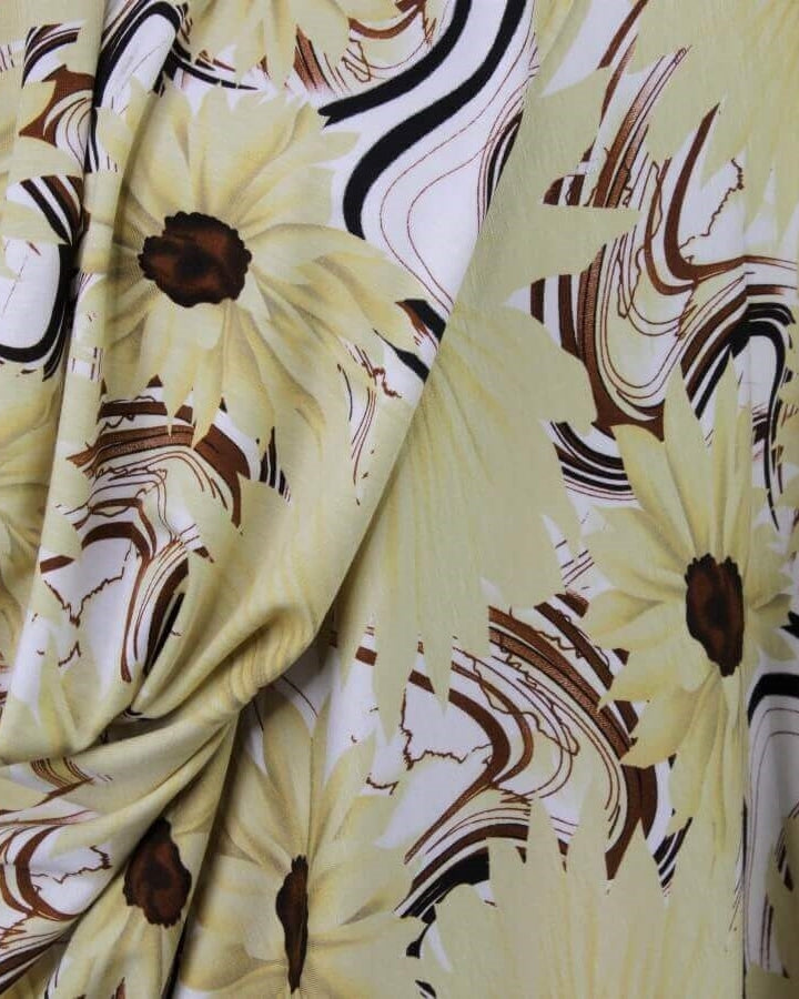 Sunflowers Meadow Patterned Jersey Hijab!