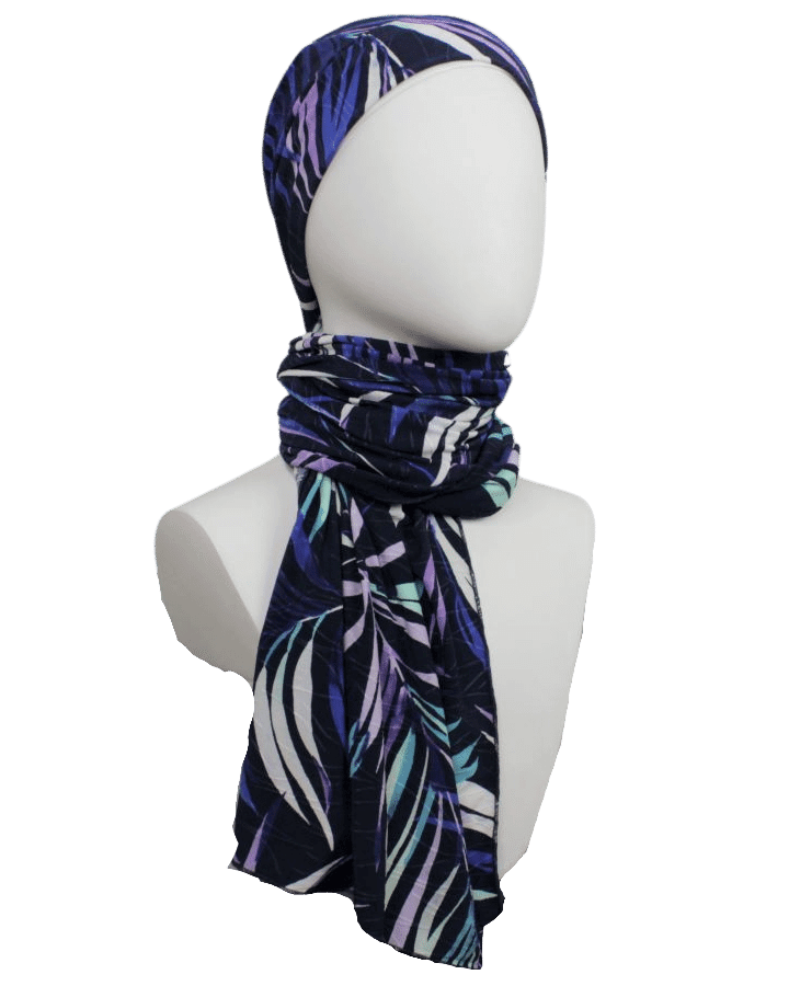 Freshly Warm Smooth  Patterned Jersey Hijab  - Soft & Cool "Zibde Feel"