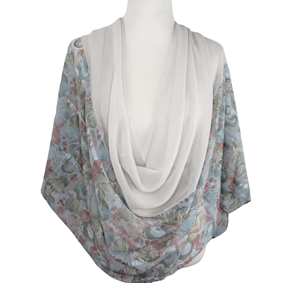 Print & Solid Chiffon Hijab