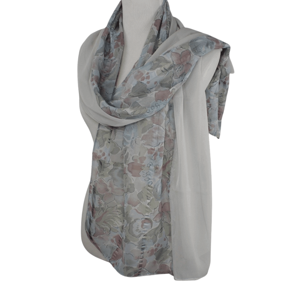 Print & Solid Chiffon Hijab