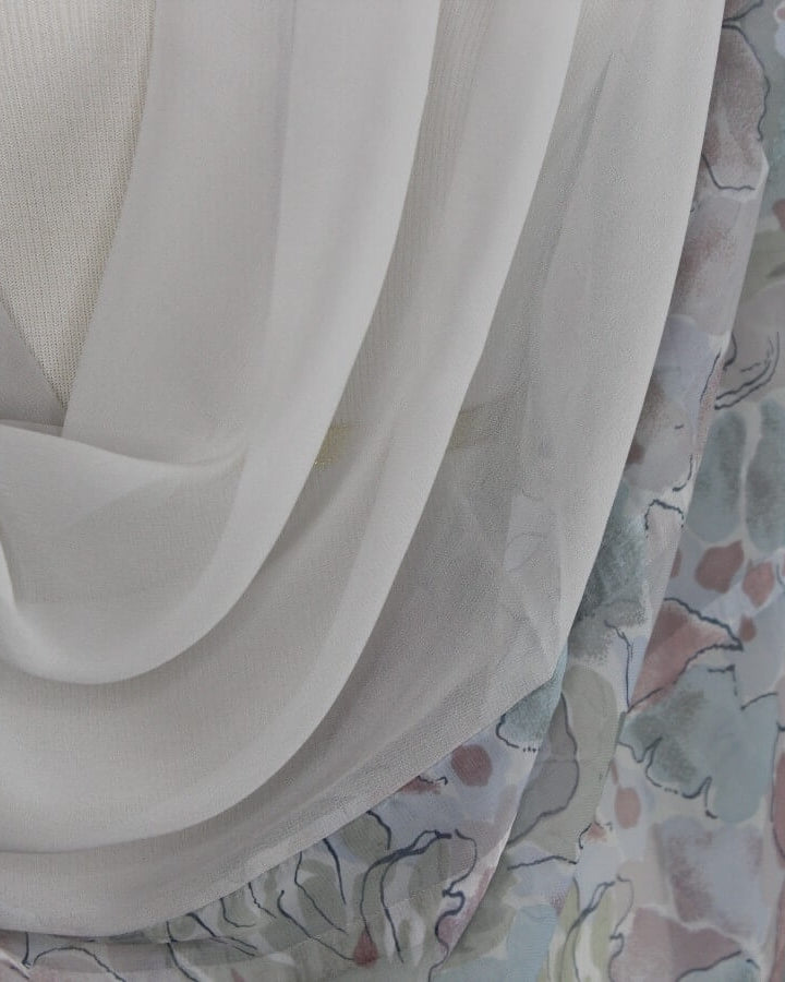 Print & Solid Chiffon Hijab