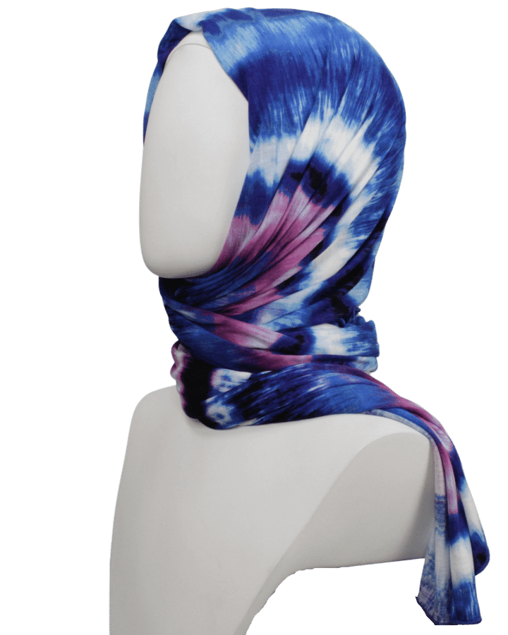 Sunset Waves Patterned Jersey Hijab!