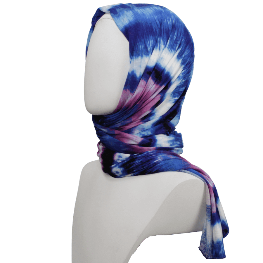 Sunset Waves Patterned Jersey Hijab!