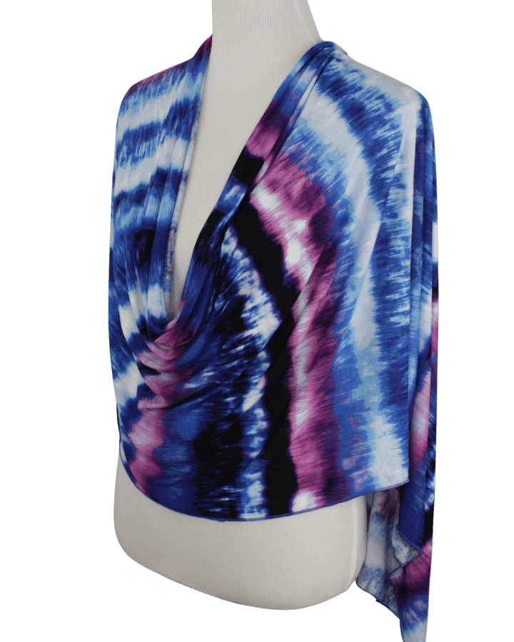 Sunset Waves Patterned Jersey Hijab!