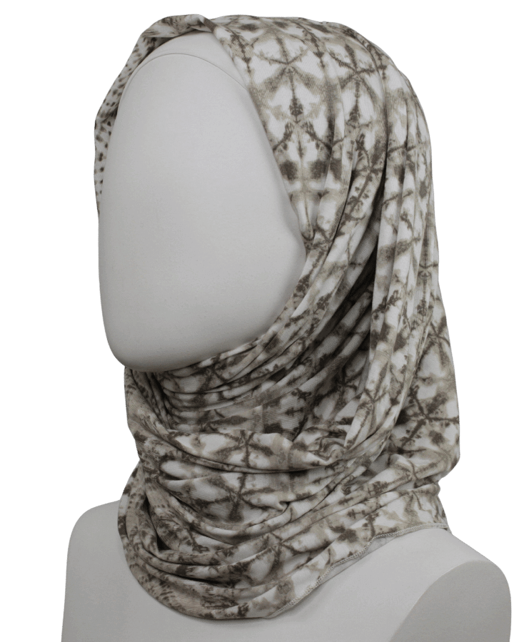 Earthy Tones Patterned Jersey Hijab