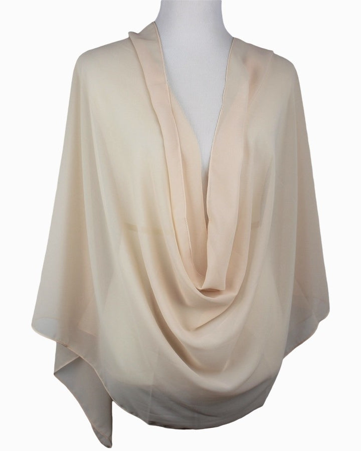 Chiffon Hijab Basic Blush Neutral -Textured