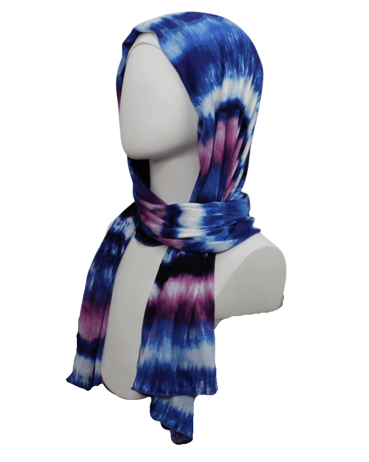 Sunset Waves Patterned Jersey Hijab!