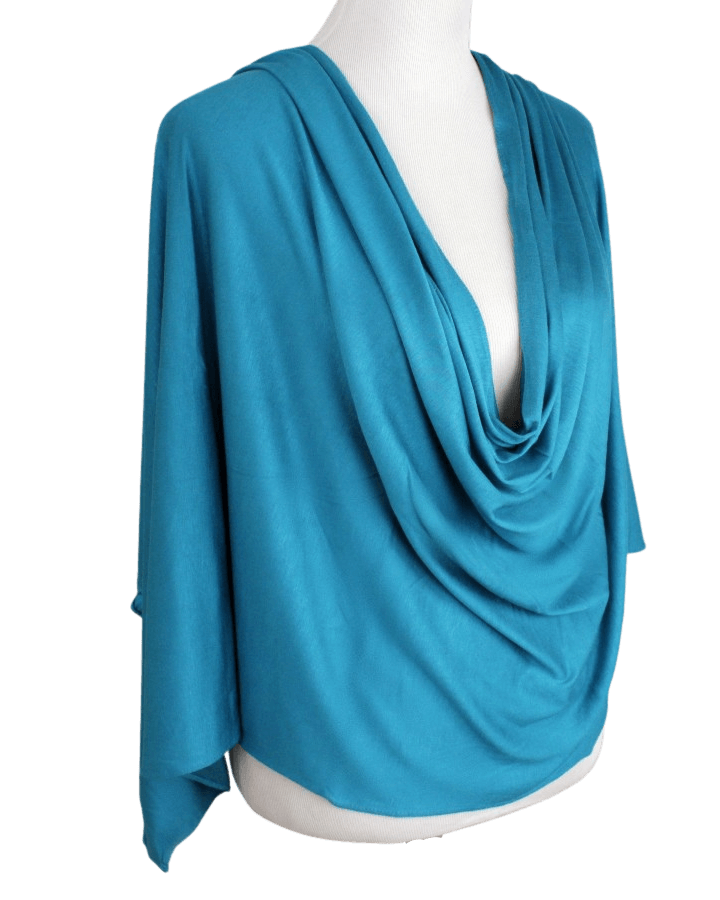 Kuwaiti Everyday Teal Cotton Jersey Hijab