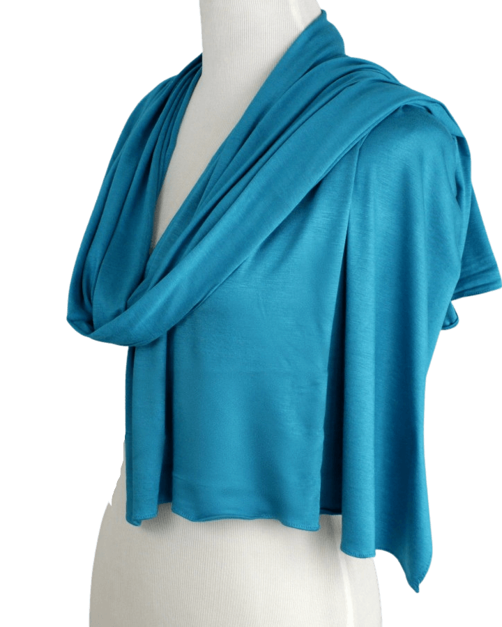Kuwaiti Everyday Teal Cotton Jersey Hijab