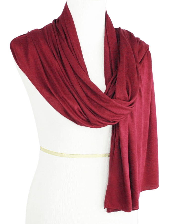 Kuwaiti Everyday Maroon Cotton Jersey Hijab