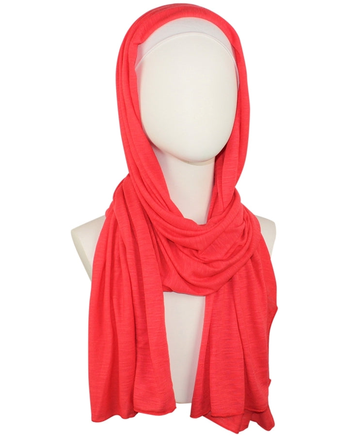 Soft Jersey Hijab - Bright Watermelon
