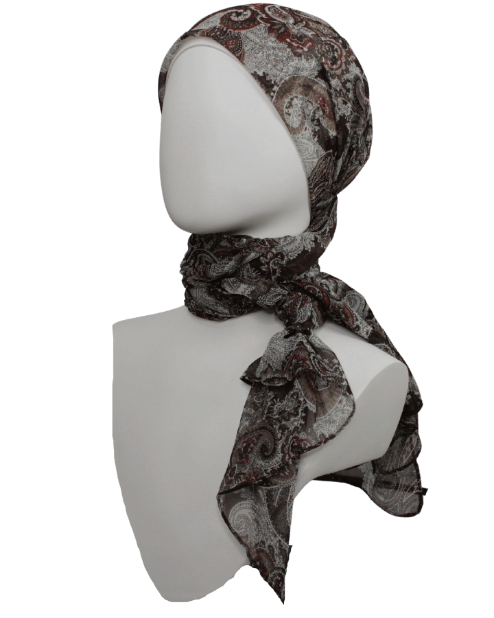 Paisley Brown Chiffon Hijab!