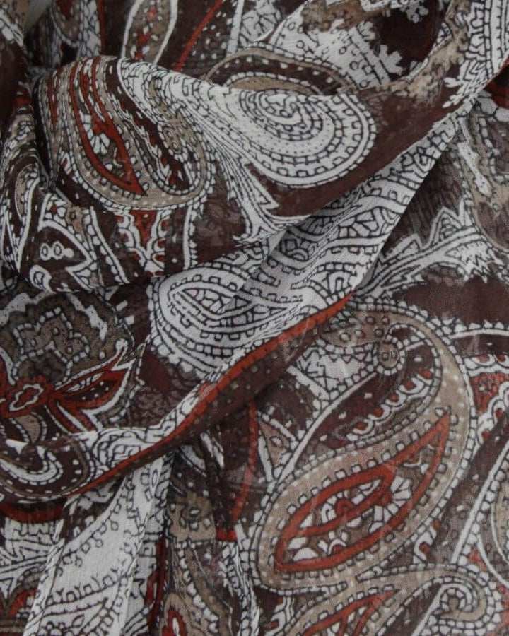 Paisley Brown Chiffon Hijab!