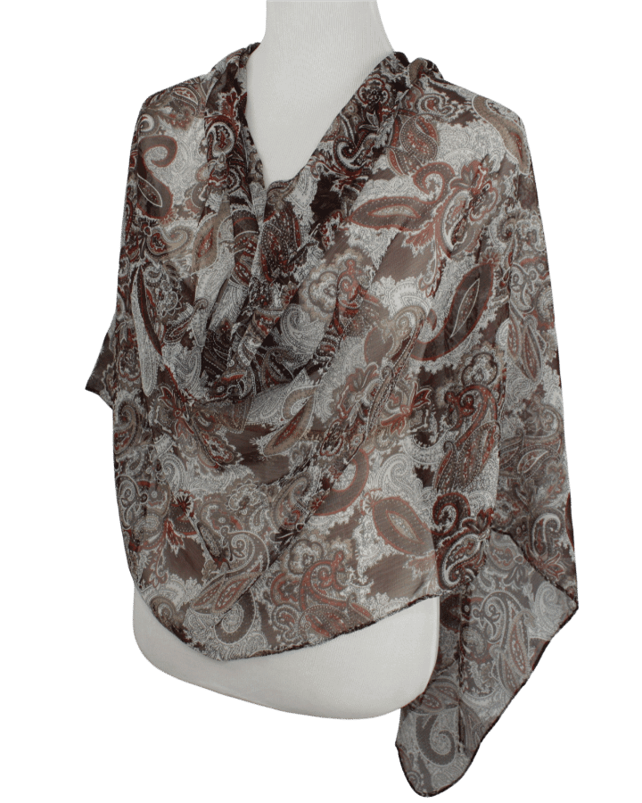 Paisley Brown Chiffon Hijab!