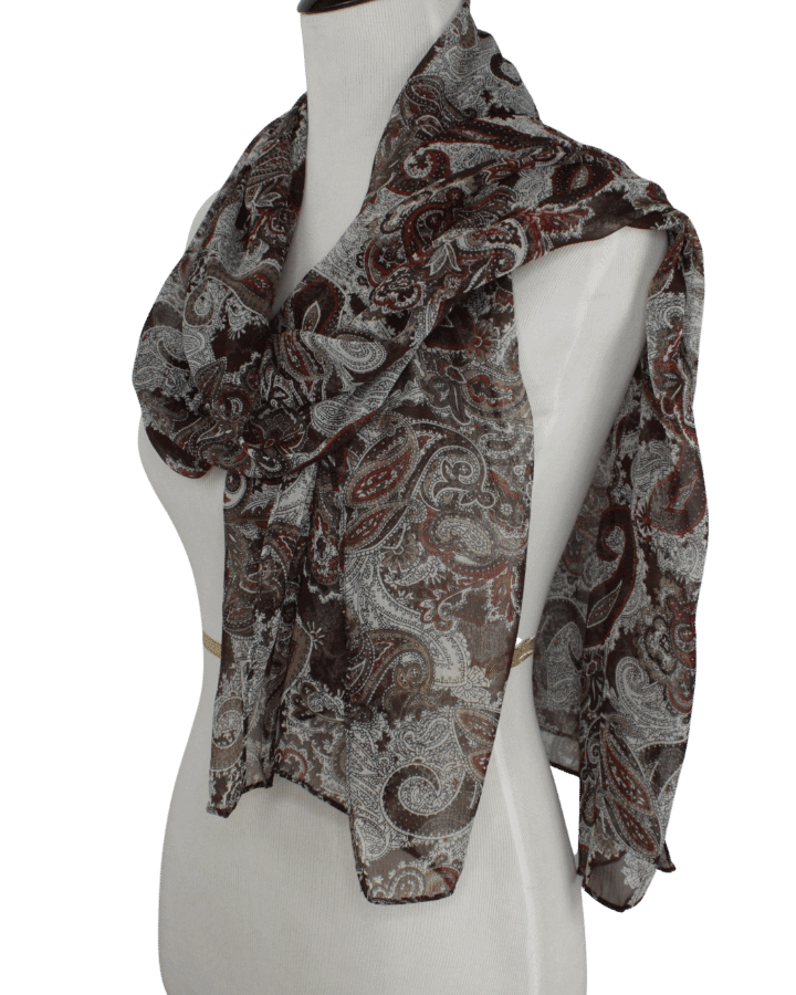 Paisley Brown Chiffon Hijab!