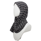 Classy Black Beige Smooth  Patterned Jersey Hijab  - Soft & Cool "Zibde Feel"