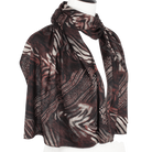 Elegance in Chocolote Brown Patterned Jersey Hijab!
