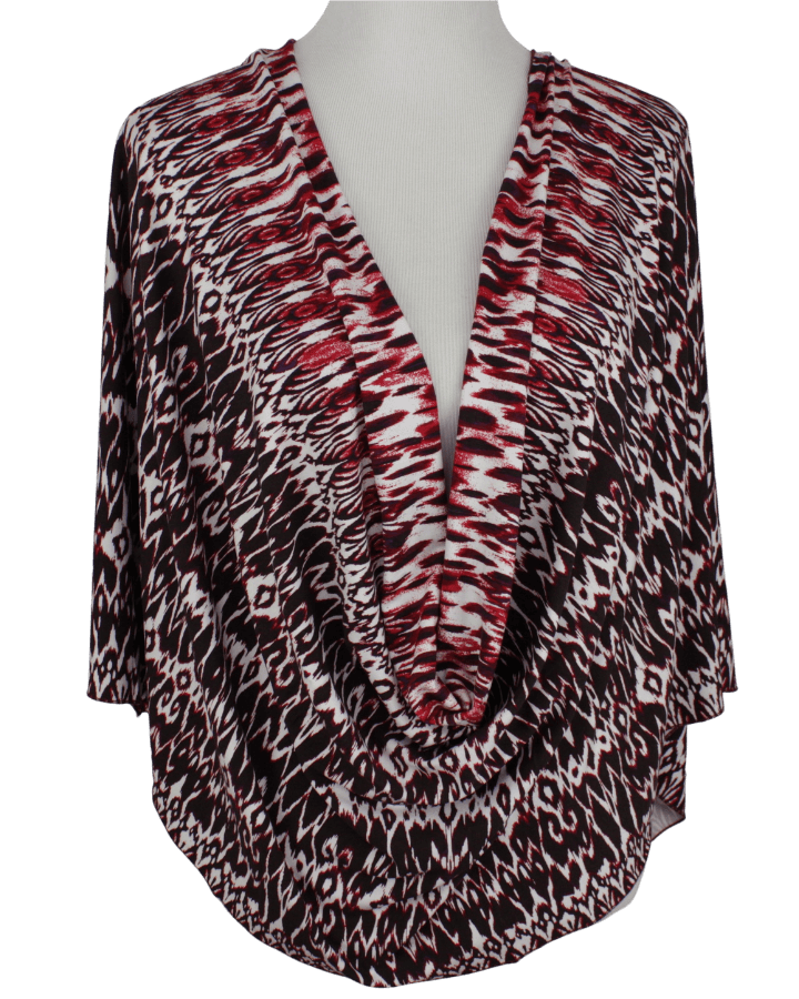 Elegance in Maroon  Patterned Jersey Hijab!