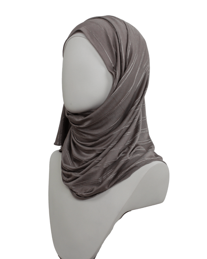All in One Kuwaiti Hijab - Neutral Brown