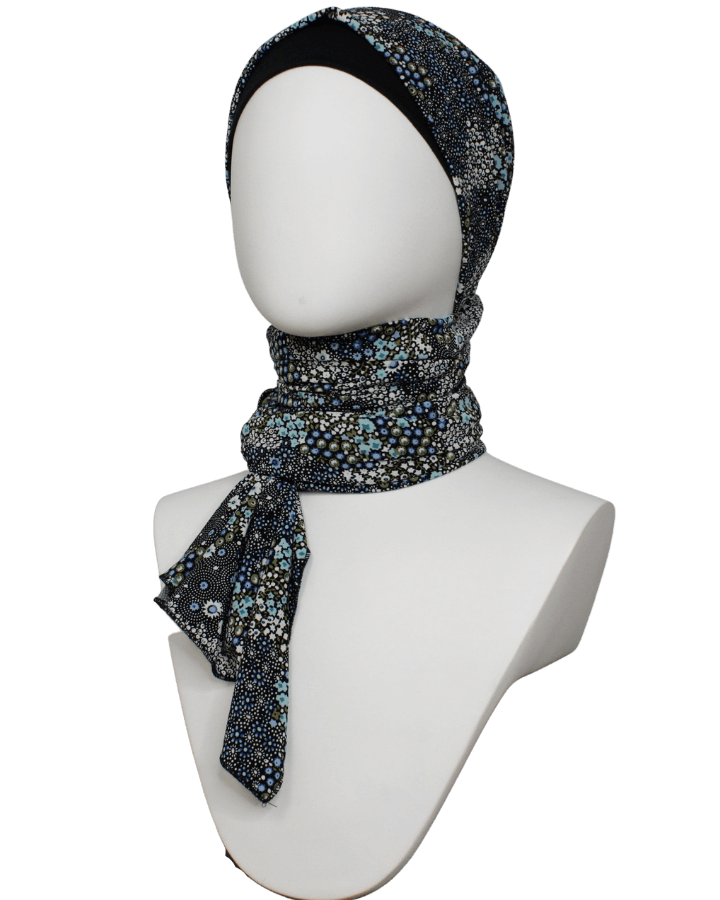 Starry Nights Patterned Jersey Hijab Soft & Cool "Zibde Feel"  - NEW