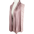 Embellished Lace Bordered Kuwaiti Hijab - Mauv-ish Neutral Hijab - NEW