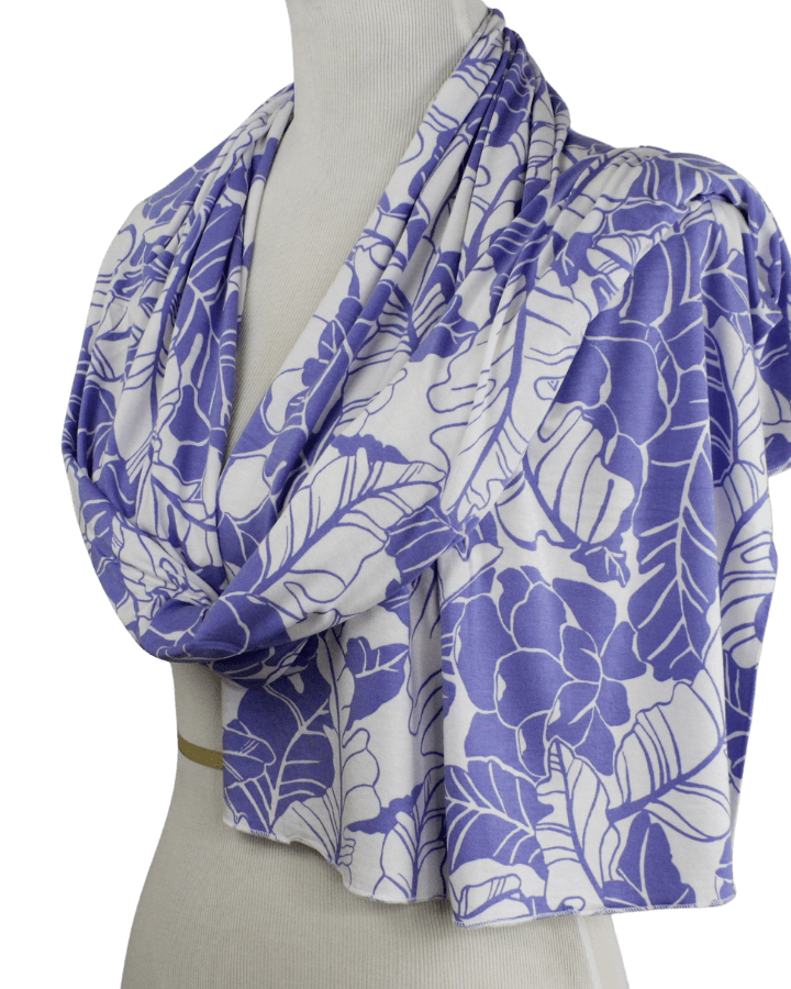 Lilac Elegance Patterned Jersey Hijab  - NEW