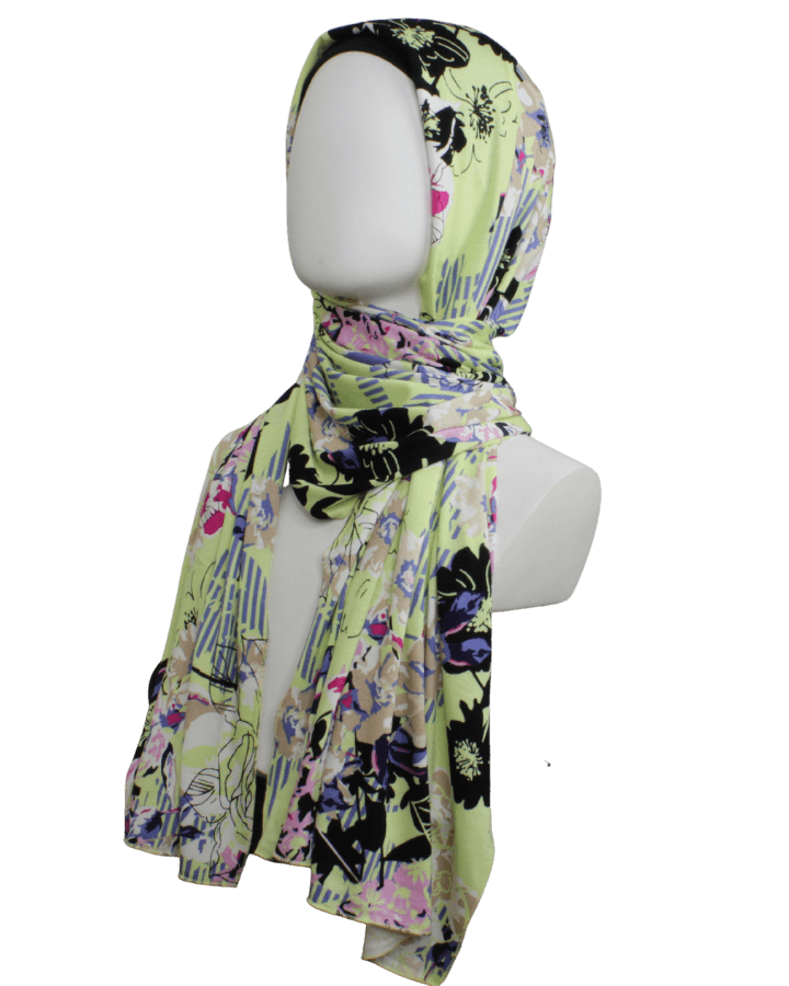 Boss Lady Patterned Jersey Hijab  - NEW