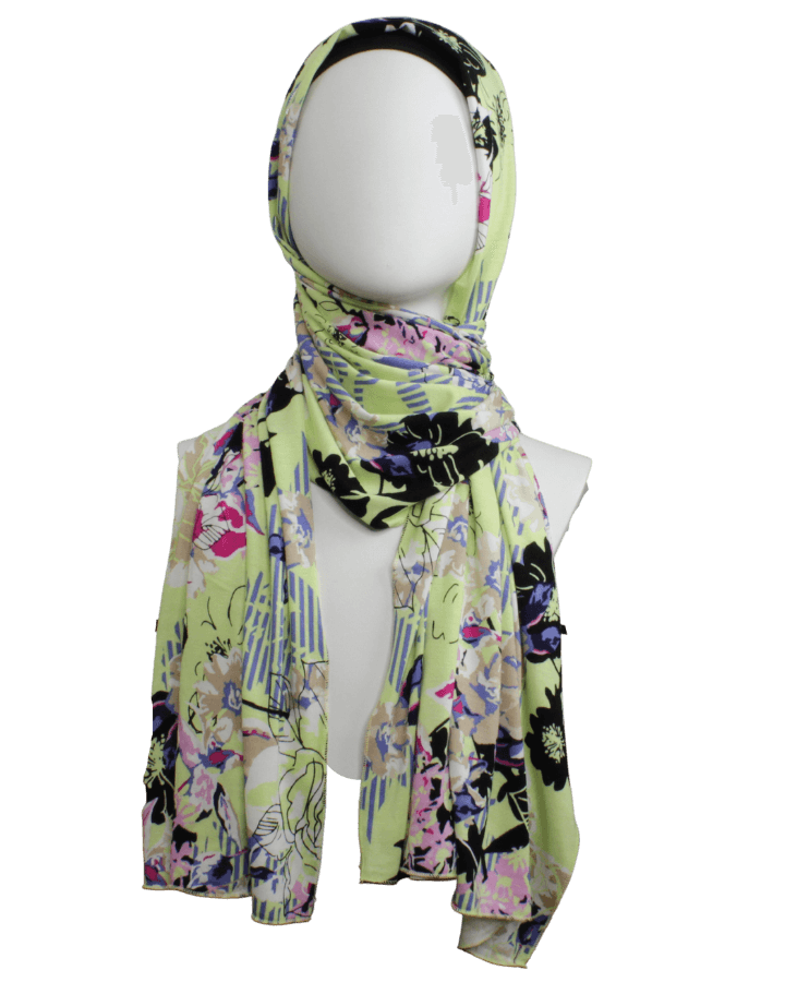 Boss Lady Patterned Jersey Hijab  - NEW