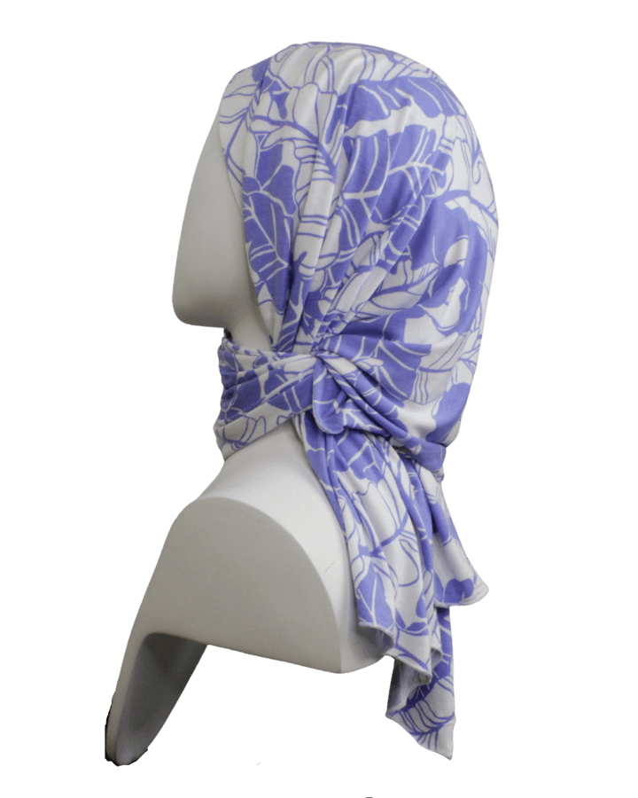 Lilac Elegance Patterned Jersey Hijab  - NEW