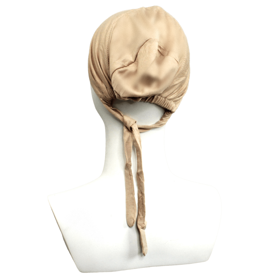 Beige  Tie-Back Hijab Cap - NEW