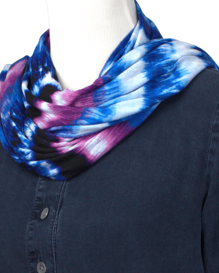 Sunset Waves Patterned Jersey Hijab!