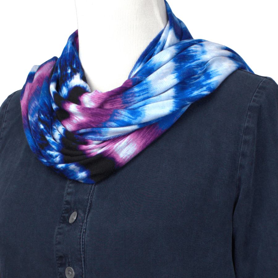 Sunset Waves Patterned Jersey Hijab!