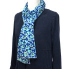 Aqua Time! Floral Patterned Jersey Hijab