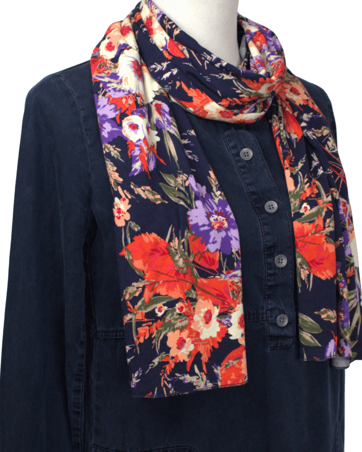 A Walk in the Meadow Floral Patterned Jersey Hijab - NEW