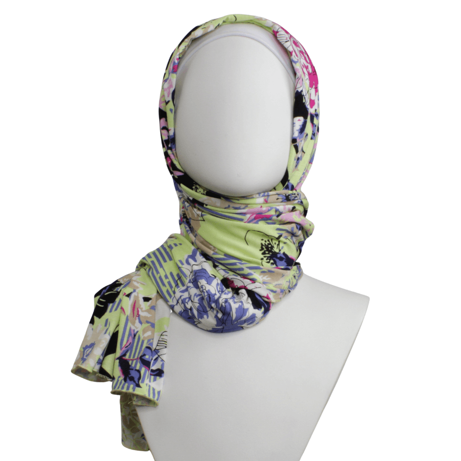 Boss Lady Patterned Jersey Hijab  - NEW