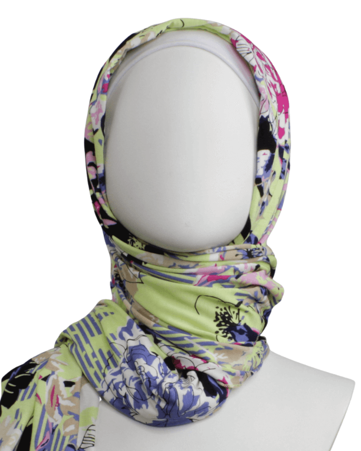 Boss Lady Patterned Jersey Hijab  - NEW