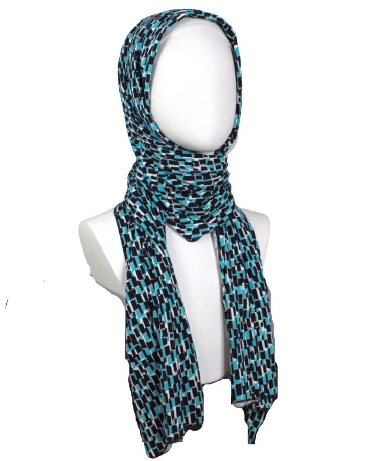 Geo Patterned Jersey Hijab - NEW