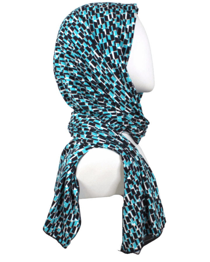 Geo Patterned Jersey Hijab - NEW