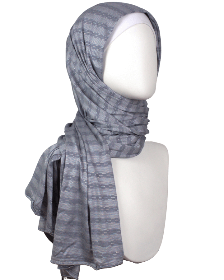 Not Your Regular Solid Kuwaiti Hijab - Grey