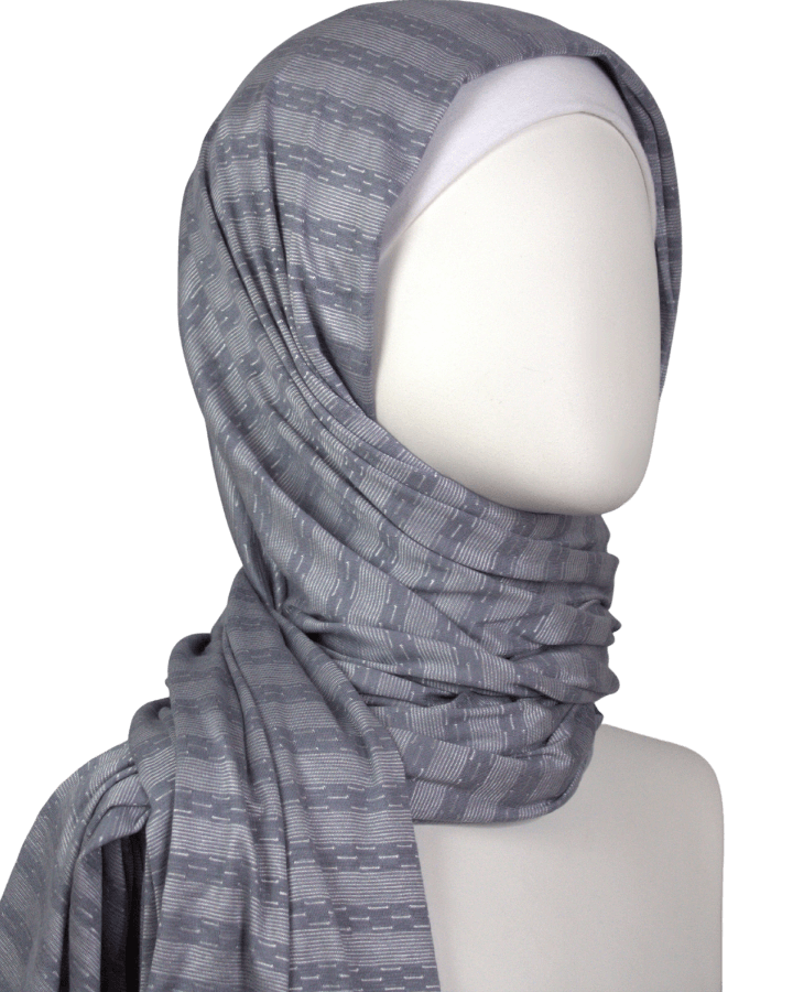 Not Your Regular Solid Kuwaiti Hijab - Grey
