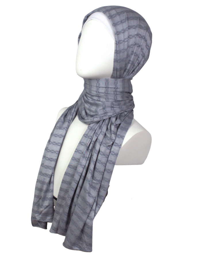Not Your Regular Solid Kuwaiti Hijab - Grey