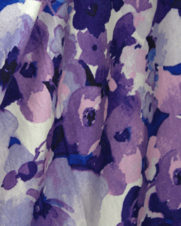 A Breath of Lilac Blossom Patterned Jersey Hijab  - NEW