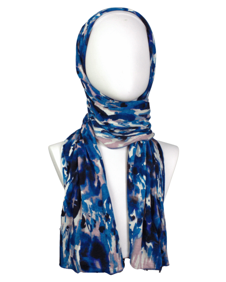 Your New BFF Patterned Jersey Hijab  - smaller width