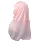 Kuwaiti Double Border Chiffon & Jersey Pink - NEW
