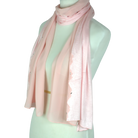 Kuwaiti Double Border Chiffon & Jersey Peach - NEW