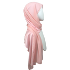 Kuwaiti Double Border Chiffon & Jersey Peach - NEW