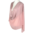 Kuwaiti Double Border Chiffon & Jersey Neutral Mauve - NEW