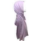 Kuwaiti Double Border Chiffon & Jersey Baby Purple - NEW