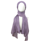 Kuwaiti Double Border Chiffon & Jersey Baby Purple - NEW