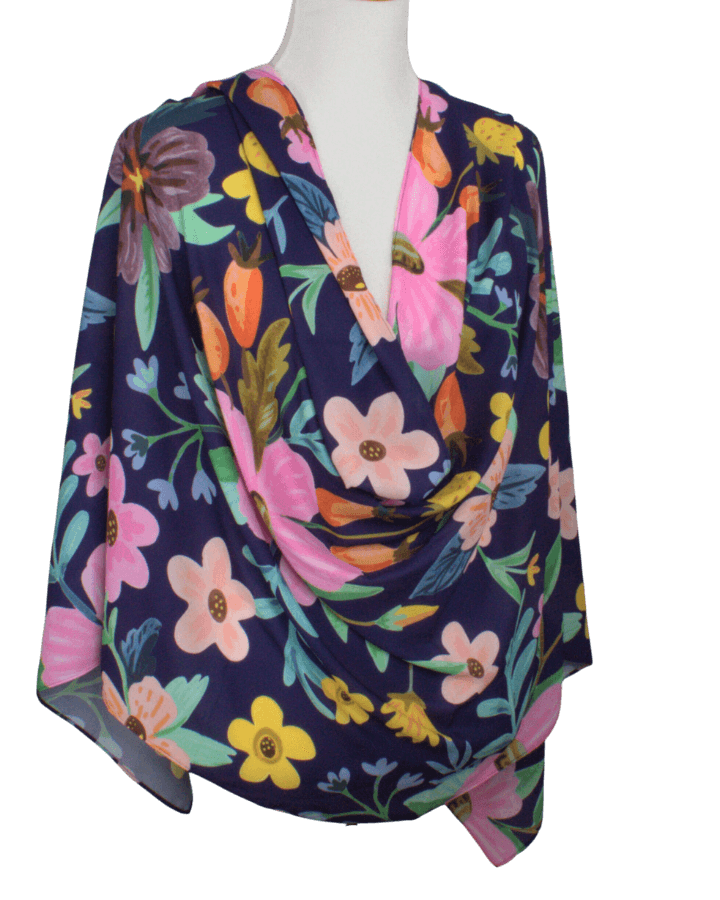 Summer Floral Vibes Soft Crepe Chiffon Hijab - NEW